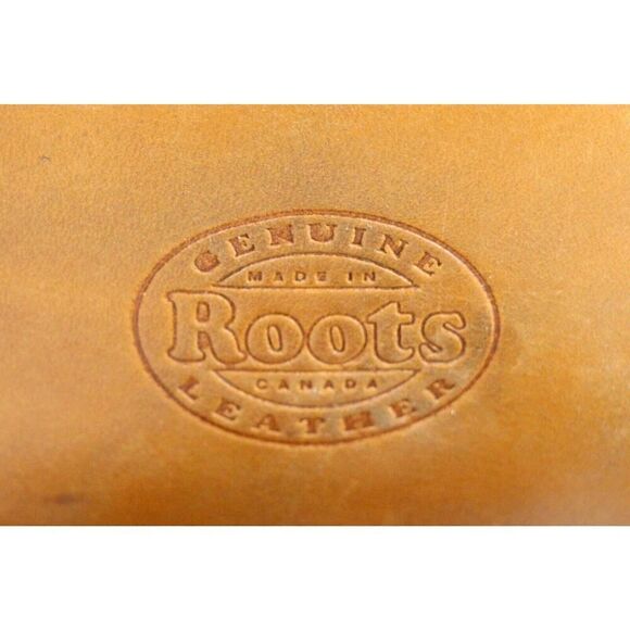 Roots TAN BROWN GENUINE LEATHER CHAIN FLAP X-BODY SHOULDER BAG MINI PURSE CLUTCH - Picture 5 of 15